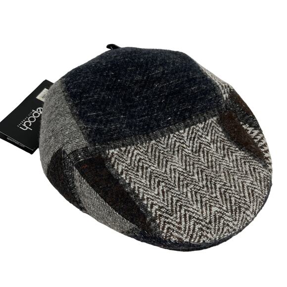 Epoch Hat American Classic Patchwork Ivy Brown Gray Large Wool New - Picture 1 of 12